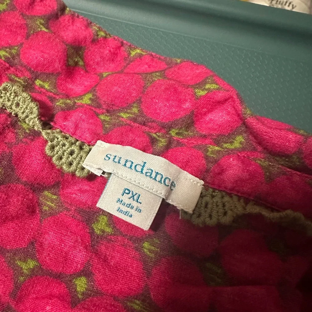 Sundance Good Boyfriend Shirt - Emory Floral size petite XL PXL - Picture 2 of 6